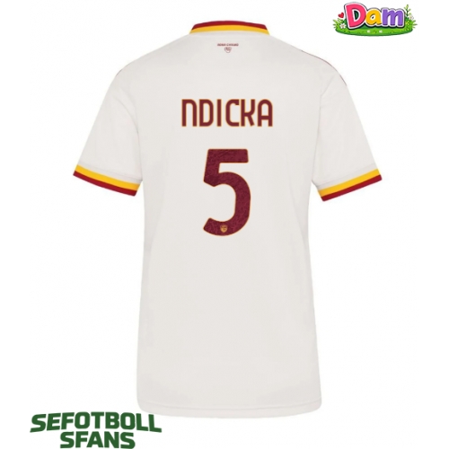 AS Roma Evan Ndicka #5 Bortatröja Kvinnor 2026-27 Kortärmad